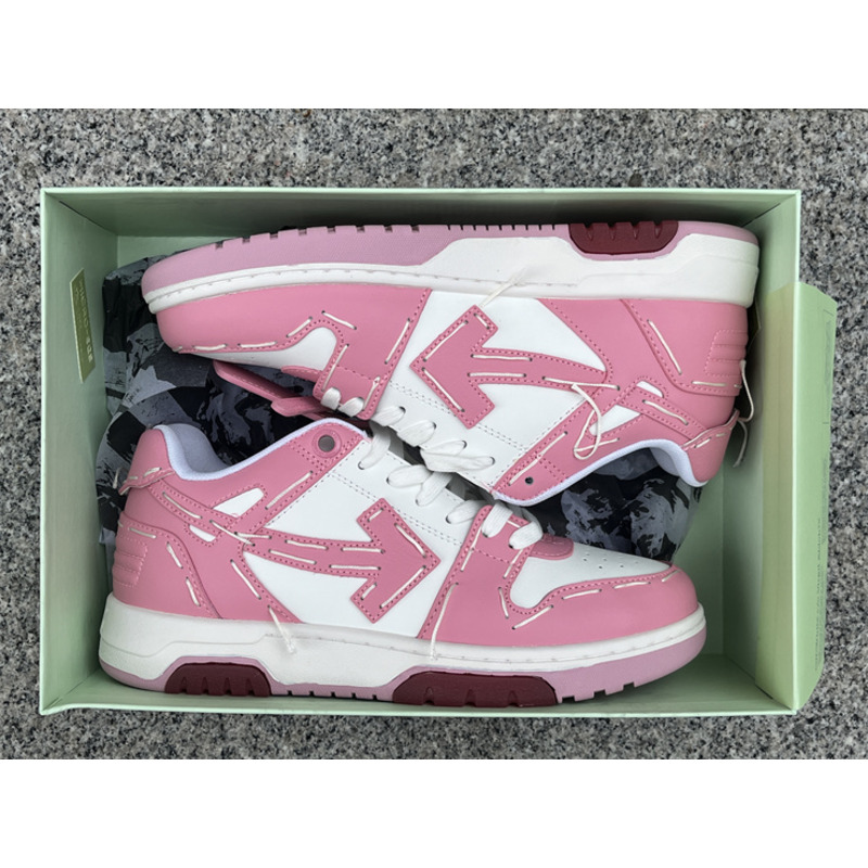 Off White Out Of Office Lace-Up Sneakers Pink