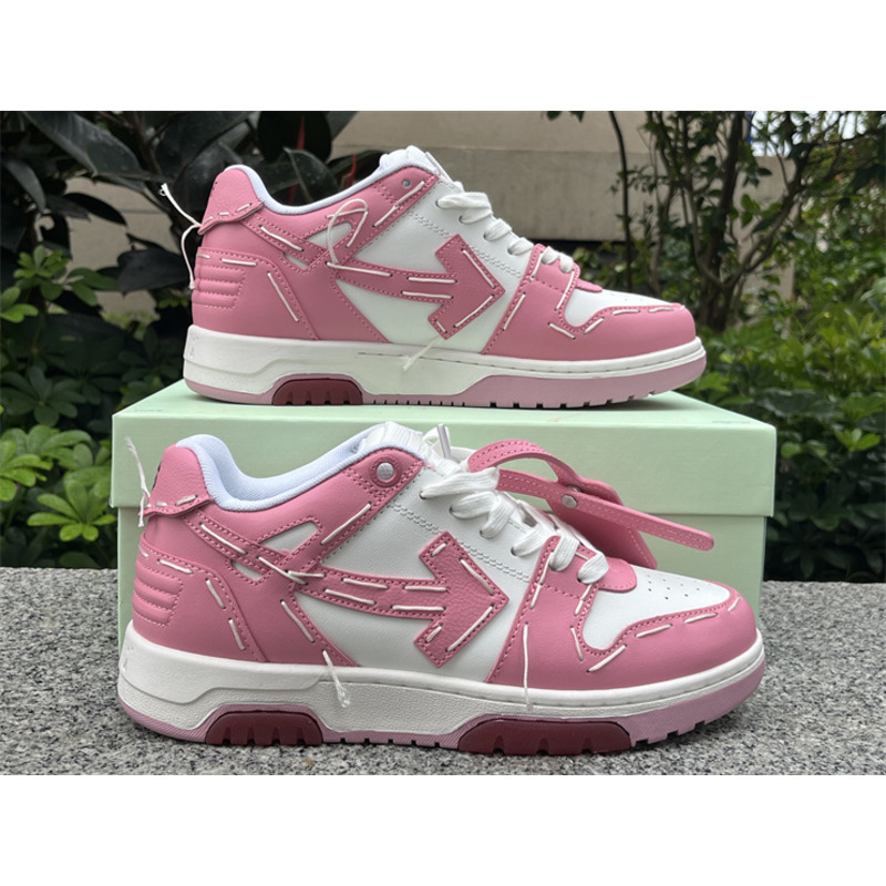 Off White Out Of Office Lace-Up Sneakers Pink