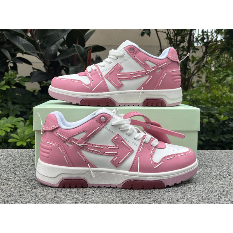 Off White Out Of Office Lace-Up Sneakers Pink