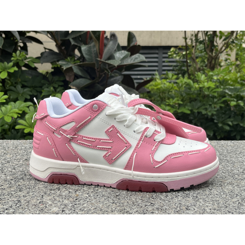 Off White Out Of Office Lace-Up Sneakers Pink