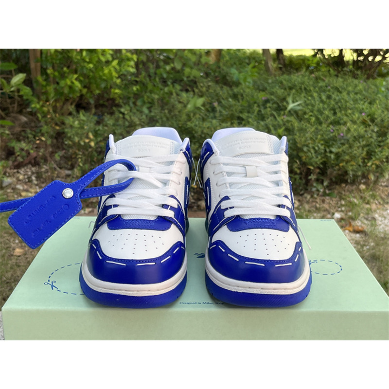 Off White Out Of Office Lace-Up Sneakers Blue