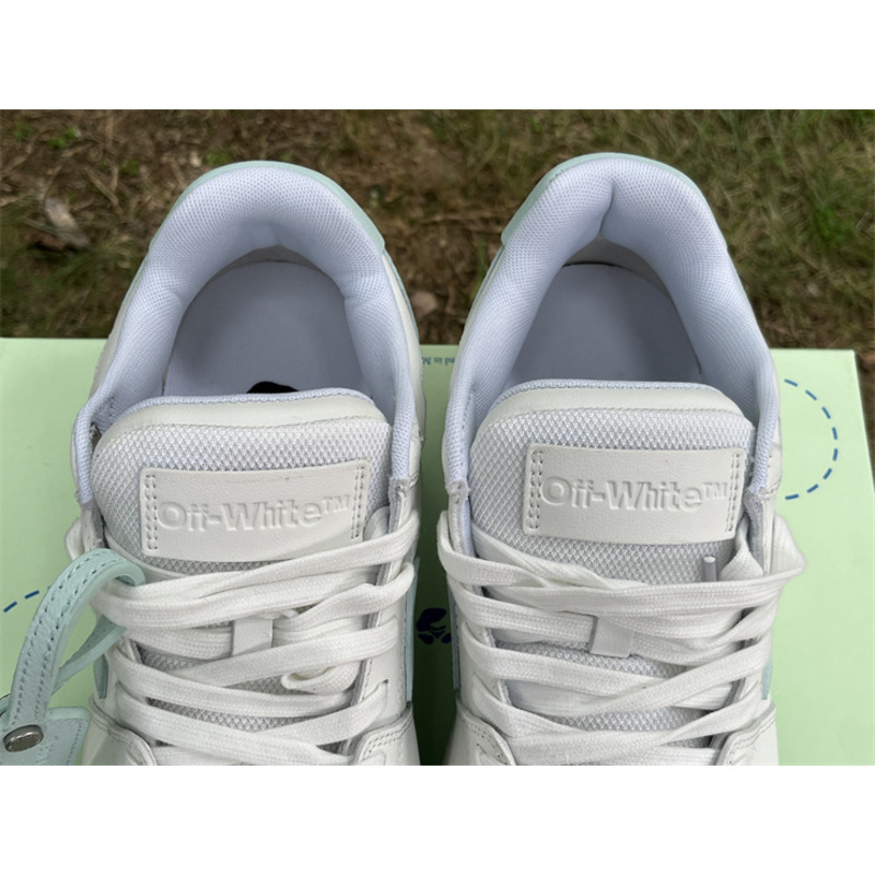 Off White Out Of Office Lace-Up Sneakers Light Green