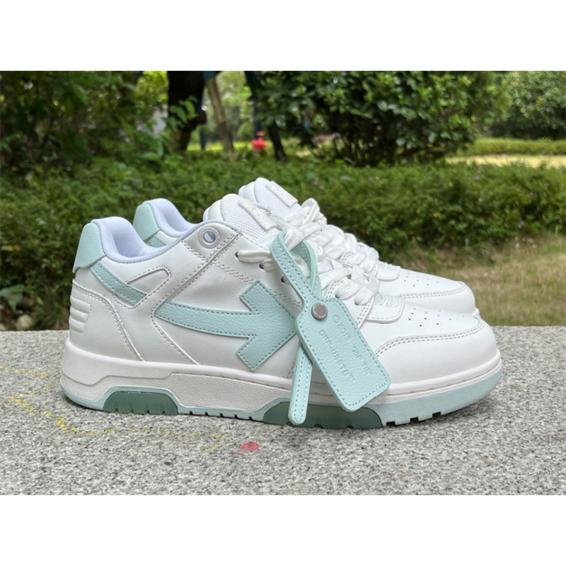 Off White Out Of Office Lace-Up Sneakers Light Green