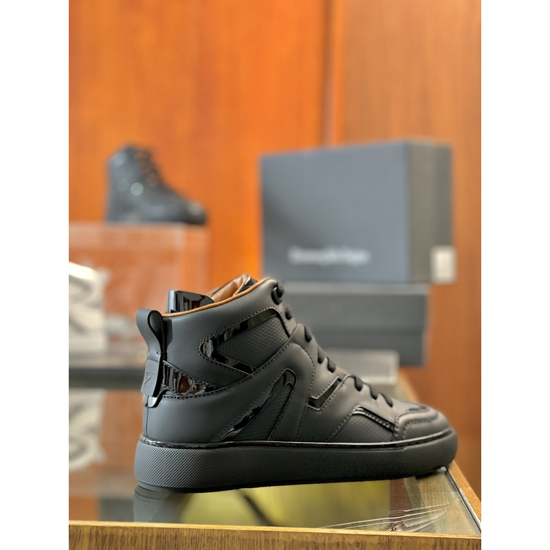 Ermenegildo Zegna High-Top Sneakers Black