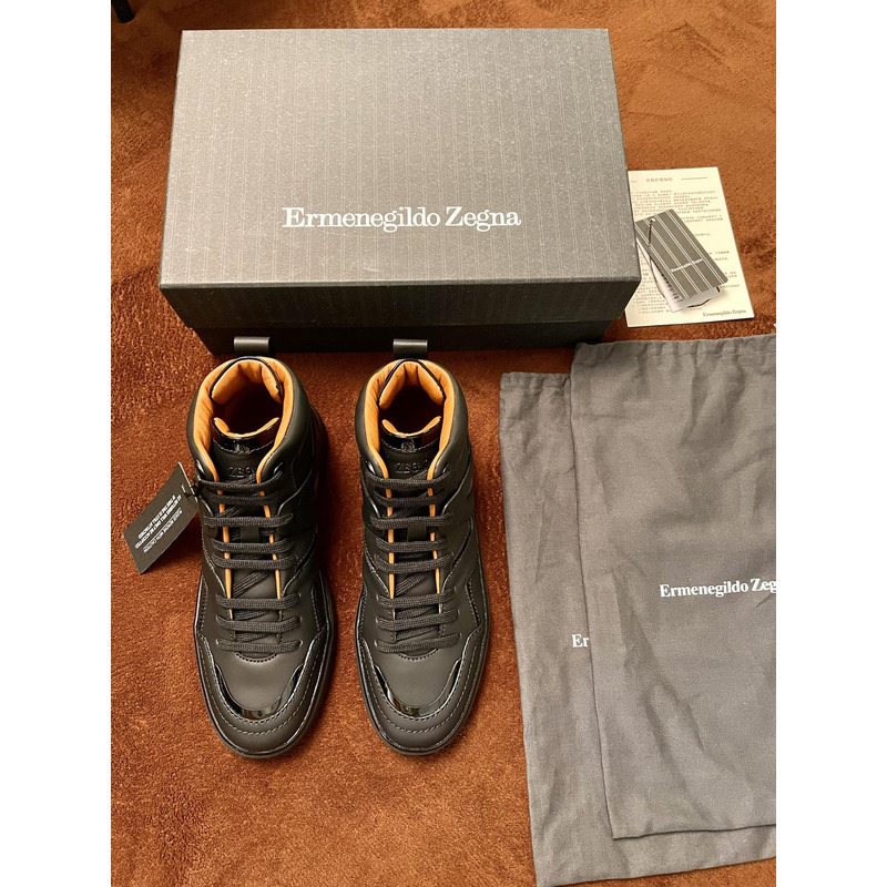 Ermenegildo Zegna High-Top Sneakers Black