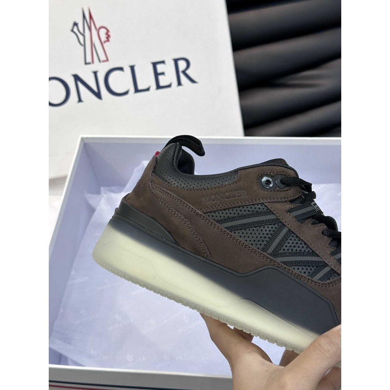 Moncler Pivot Low Sneakers Brown And Black