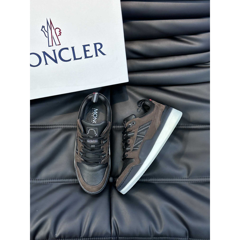 Moncler Pivot Low Sneakers Brown And Black