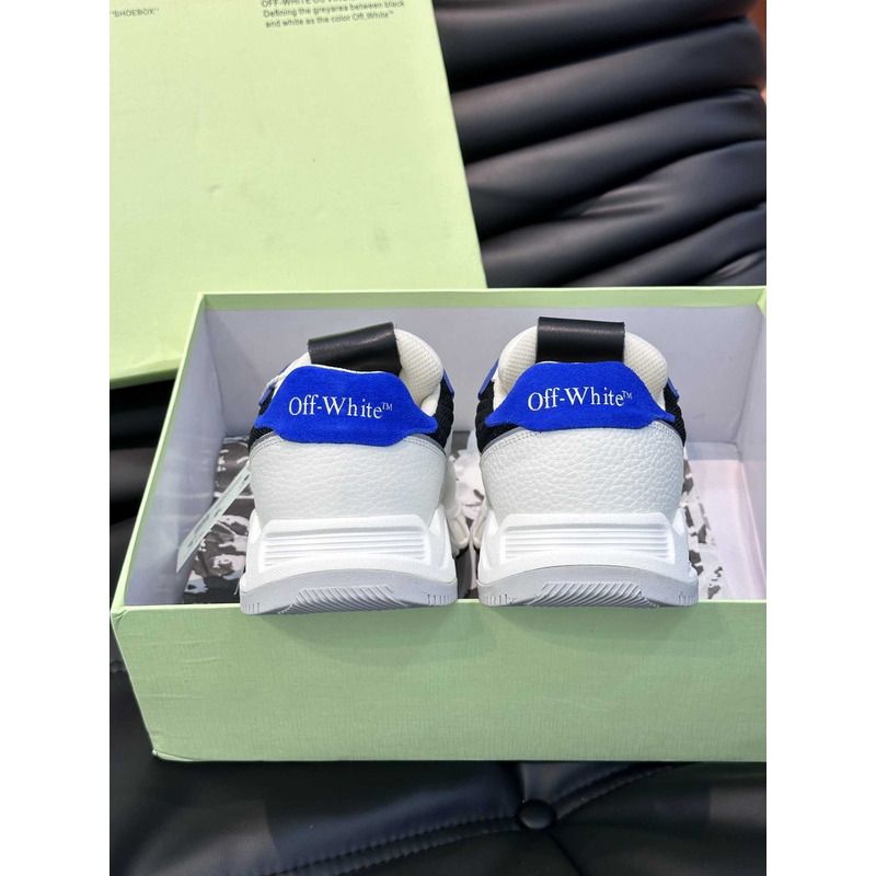 Off White Kick Off Lace-Up Sneakers Black/Blue/White