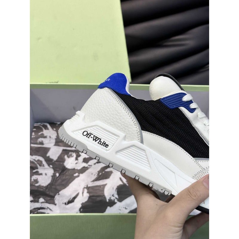 Off White Kick Off Lace-Up Sneakers Black/Blue/White