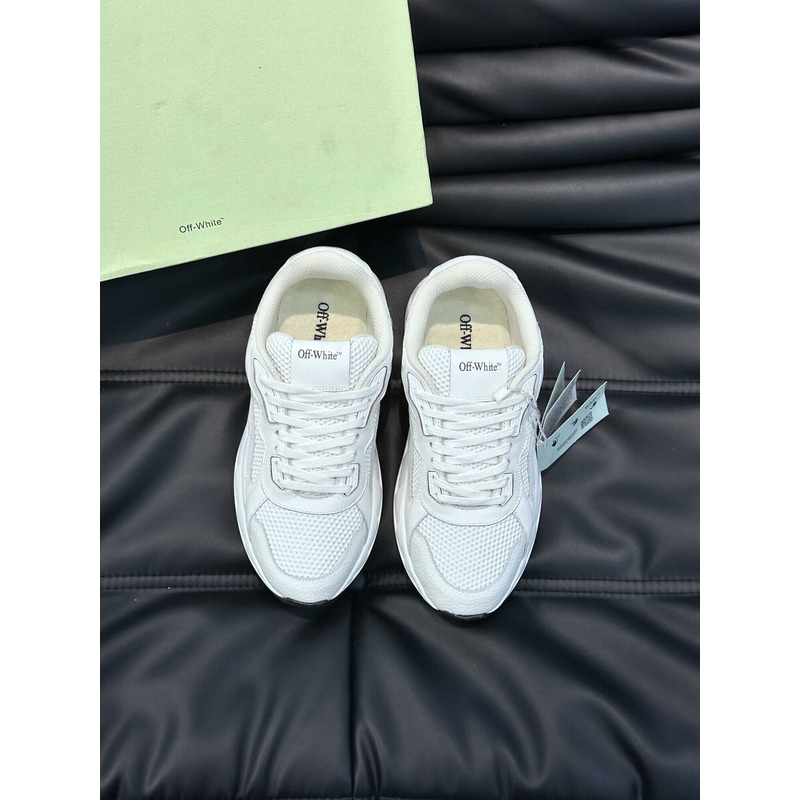 Off White Kick Off Lace-Up Sneakers White