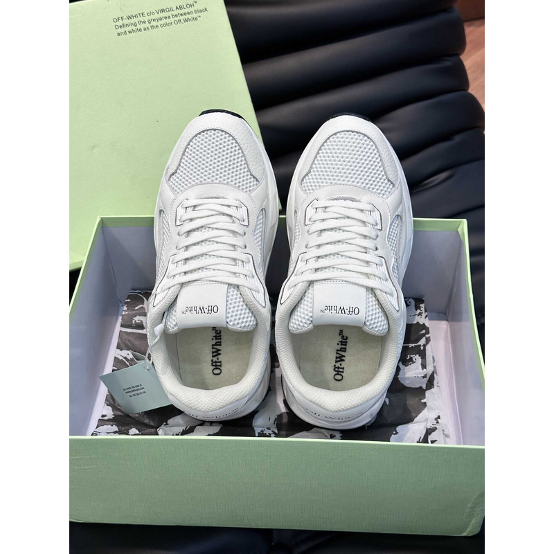 Off White Kick Off Lace-Up Sneakers White