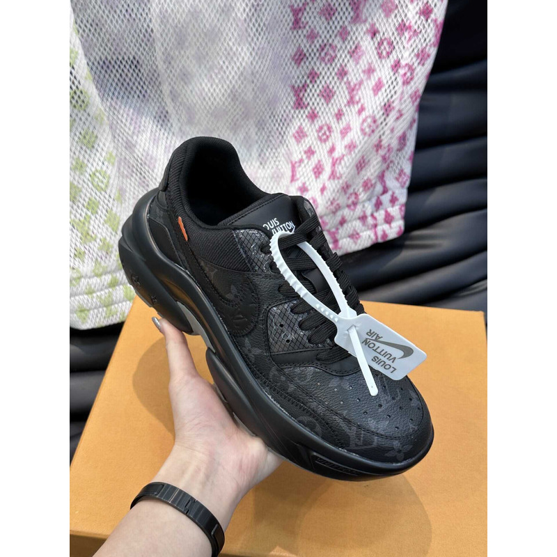 l**is V*t*n monagram x nike sneakers black