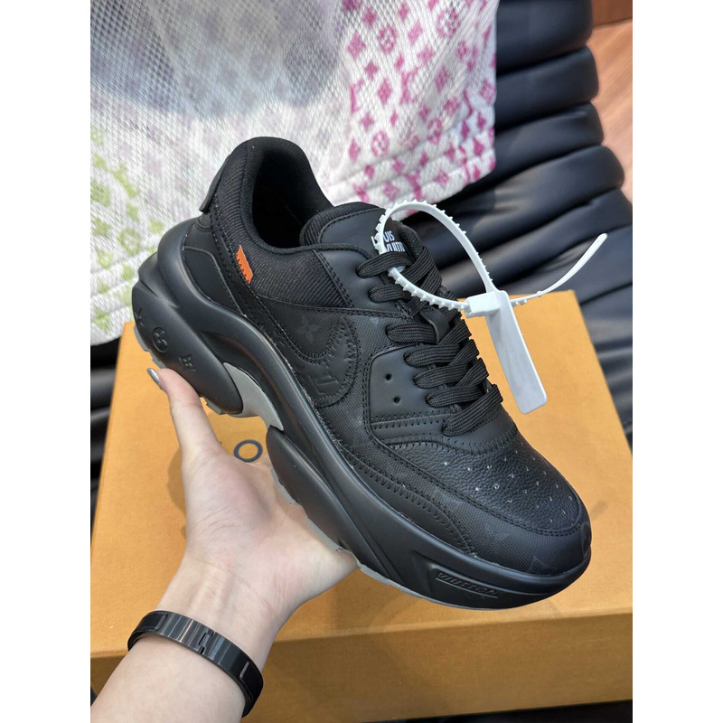 l**is V*t*n monogram x nike sneakers black