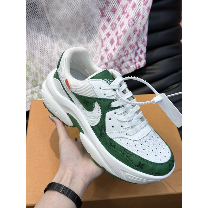 l**is V*t*n monogram x nike sneakers green