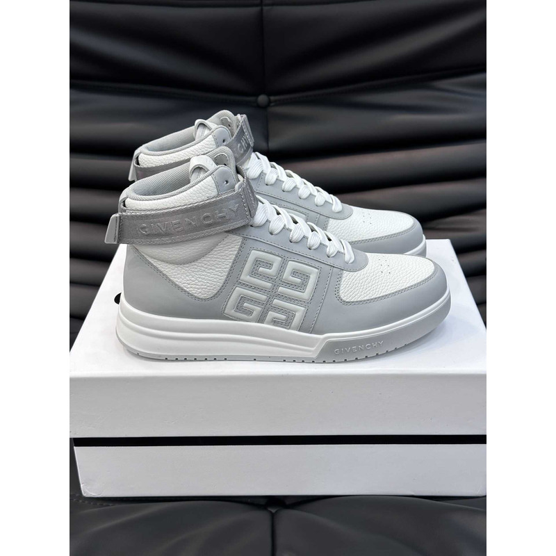 Givenchy G4 High Top Sneakers White And Grey