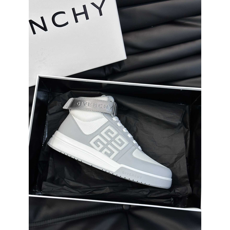 Givenchy G4 High Top Sneakers White And Grey