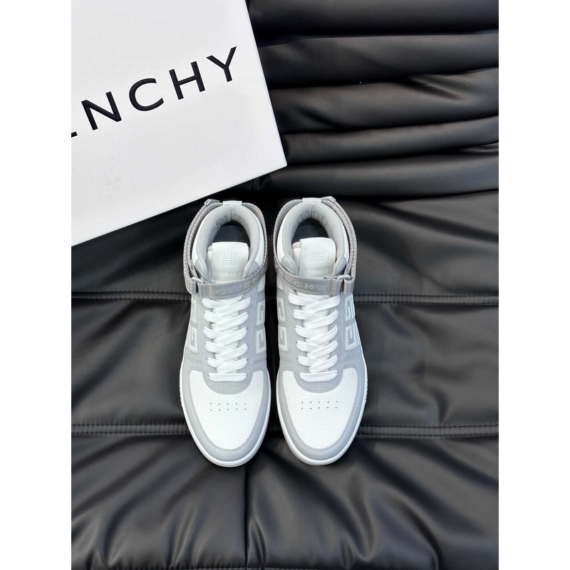 Givenchy G4 High Top Sneakers White And Grey