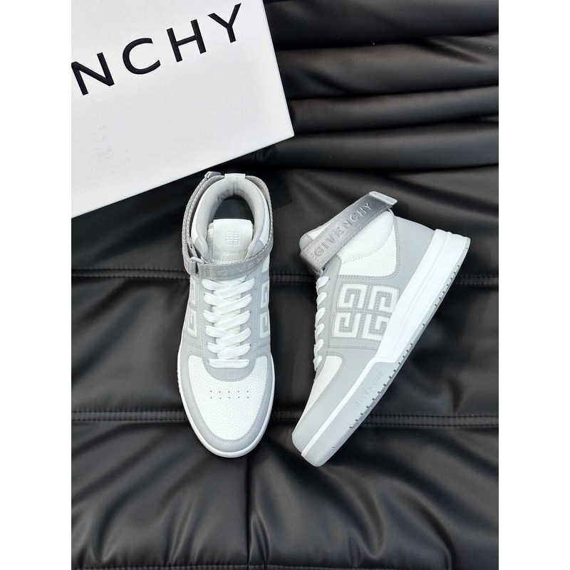 Givenchy G4 High Top Sneakers White And Grey