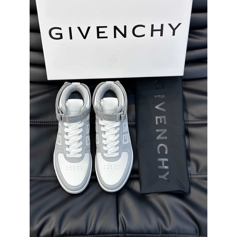 Givenchy G4 High Top Sneakers White And Grey