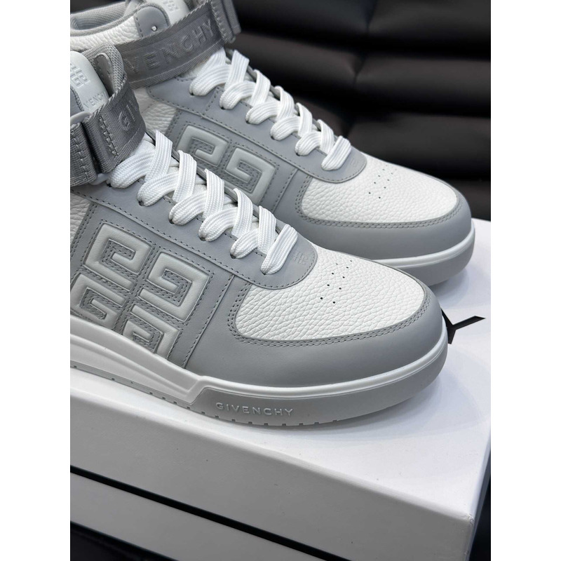 Givenchy G4 High Top Sneakers White And Grey