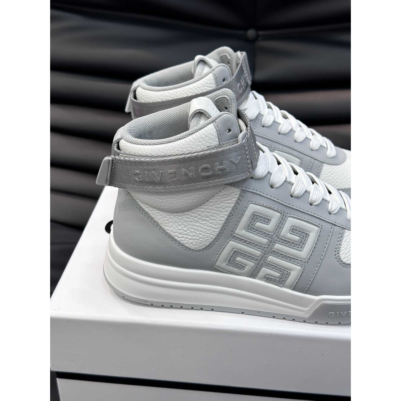 Givenchy G4 High Top Sneakers White And Grey