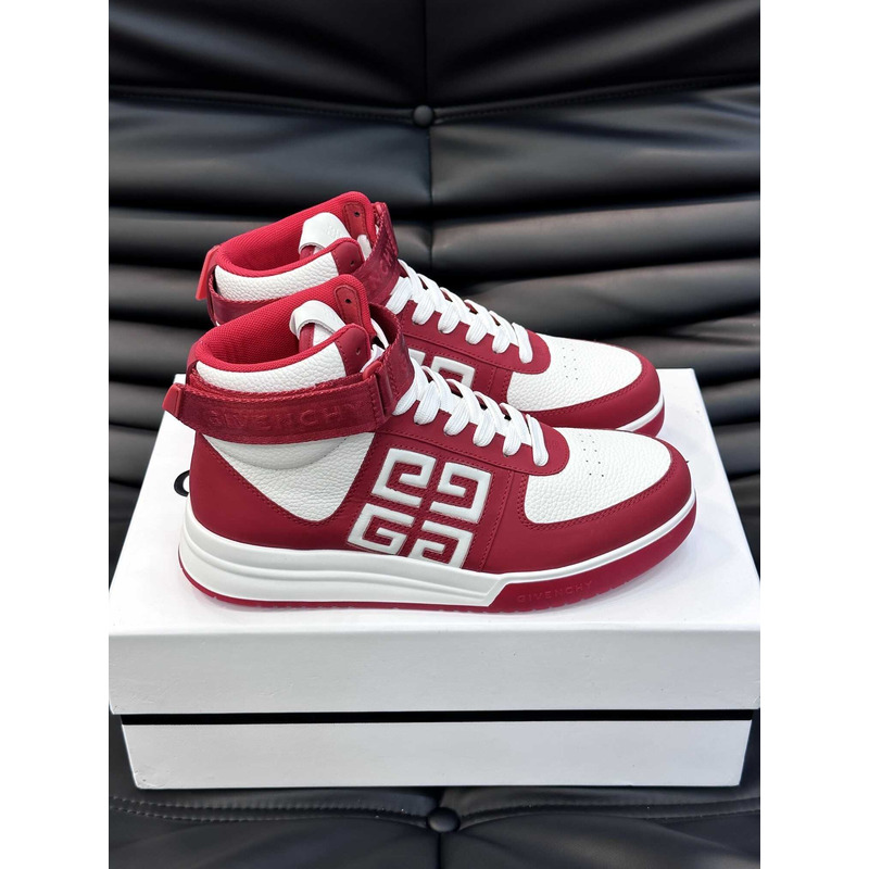 Givenchy G4 High Top Sneakers Red