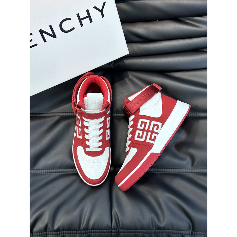 Givenchy G4 High Top Sneakers Red