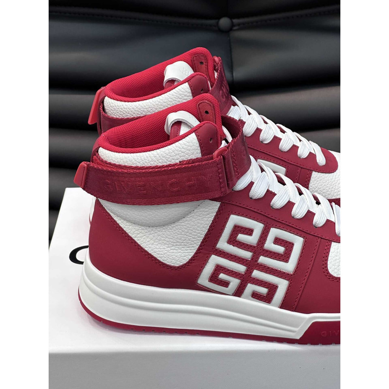 Givenchy G4 High Top Sneakers Red