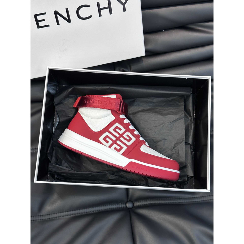 Givenchy G4 High Top Sneakers Red