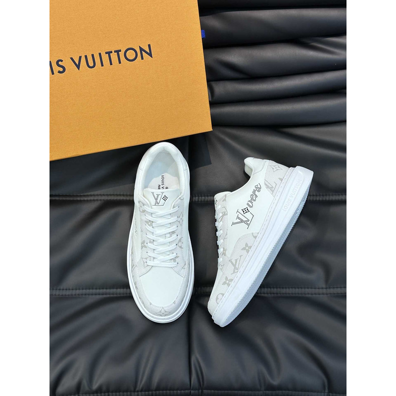 l**is V*t*n  printed pattern trainer sneaker with logo white