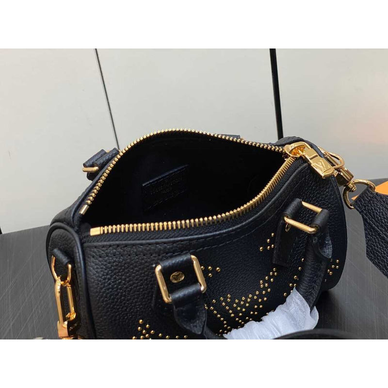 l**is V*t*n nano speedy monogram empreinte grained cowhide black