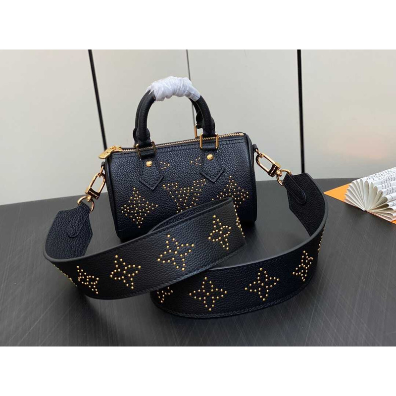 l**is V*t*n nano speedy monogram empreinte grained cowhide black