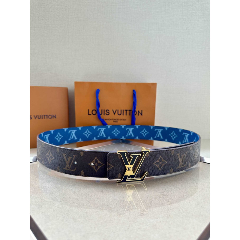 l**is V*t*n lv initiales 40mm reversible belt brown and blue