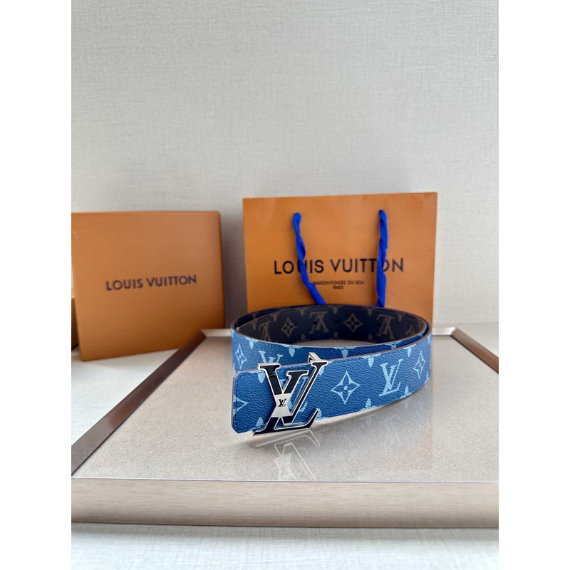 l**is V*t*n lv initiales 40mm reversible belt brown and blue