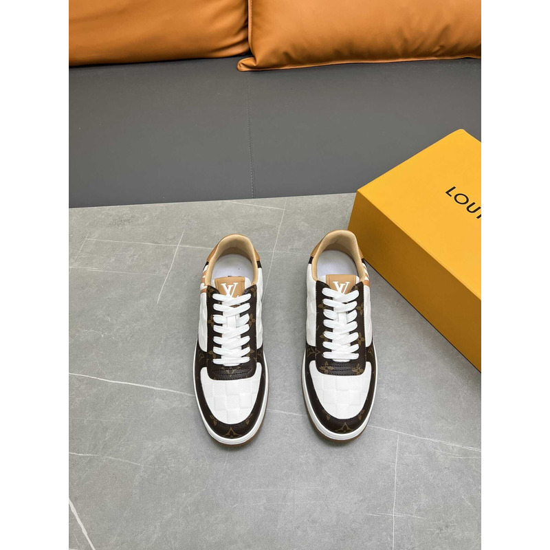 l**is V*t*n rivoli sneakers calfskin white and brown