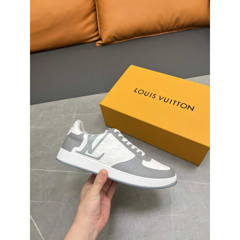 l**is V*t*n rivoli sneakers calfskin white and grey