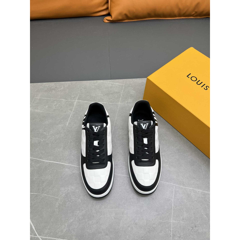 l**is V*t*n rivoli sneakers calfskin white and black