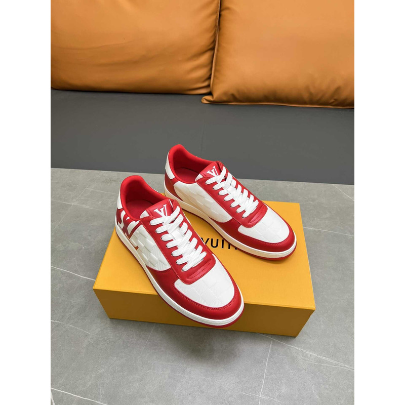 l**is V*t*n rivoli sneakers calfskin white and red