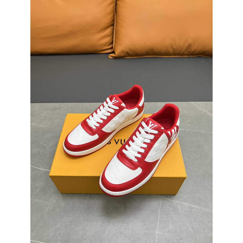 l**is V*t*n rivoli sneakers calfskin white and red