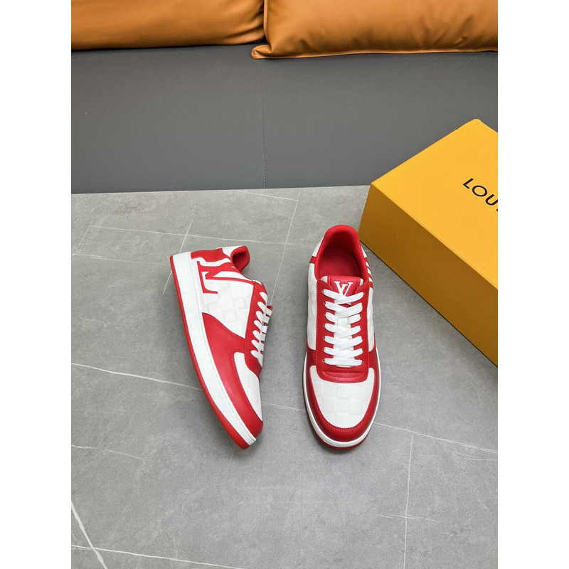 l**is V*t*n rivoli sneakers calfskin white and red