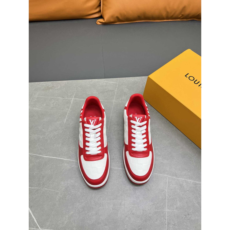 l**is V*t*n rivoli sneakers calfskin white and red