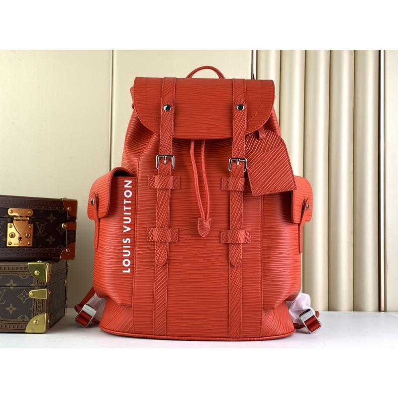 l**is V*t*n christopher medium backpack epi xl leather red