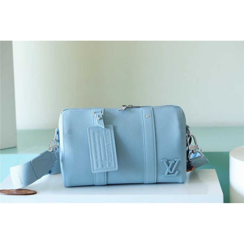 l**is V*t*n city keepall cowhide leather cloud blue