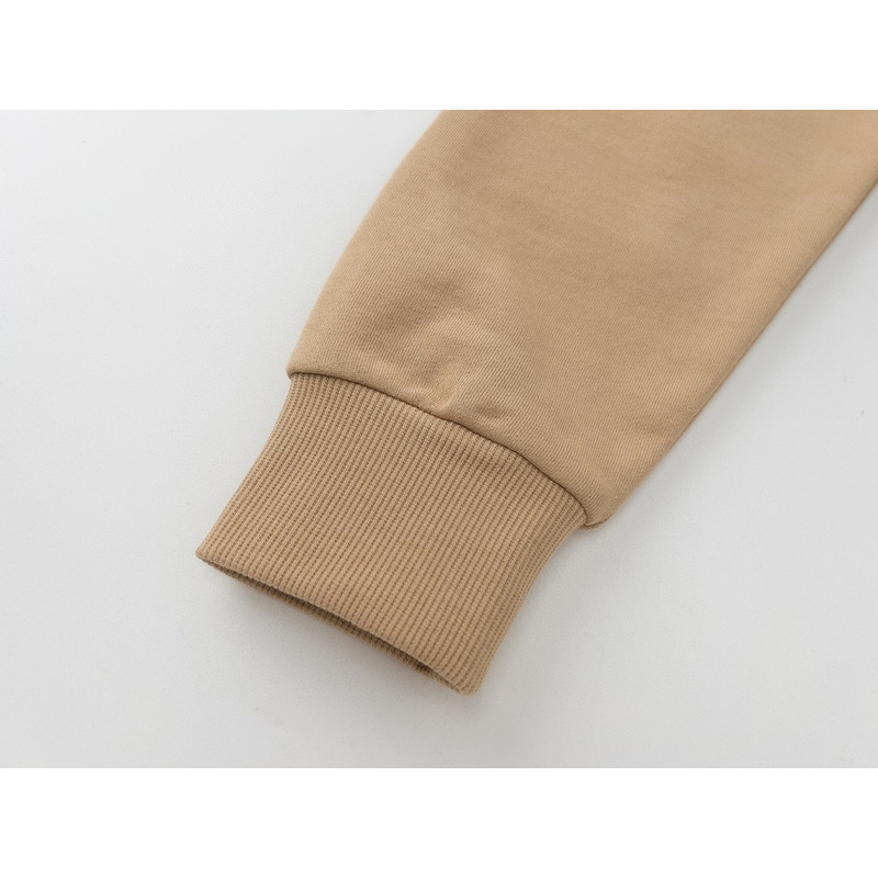 B**rry check cotton hoodie tan