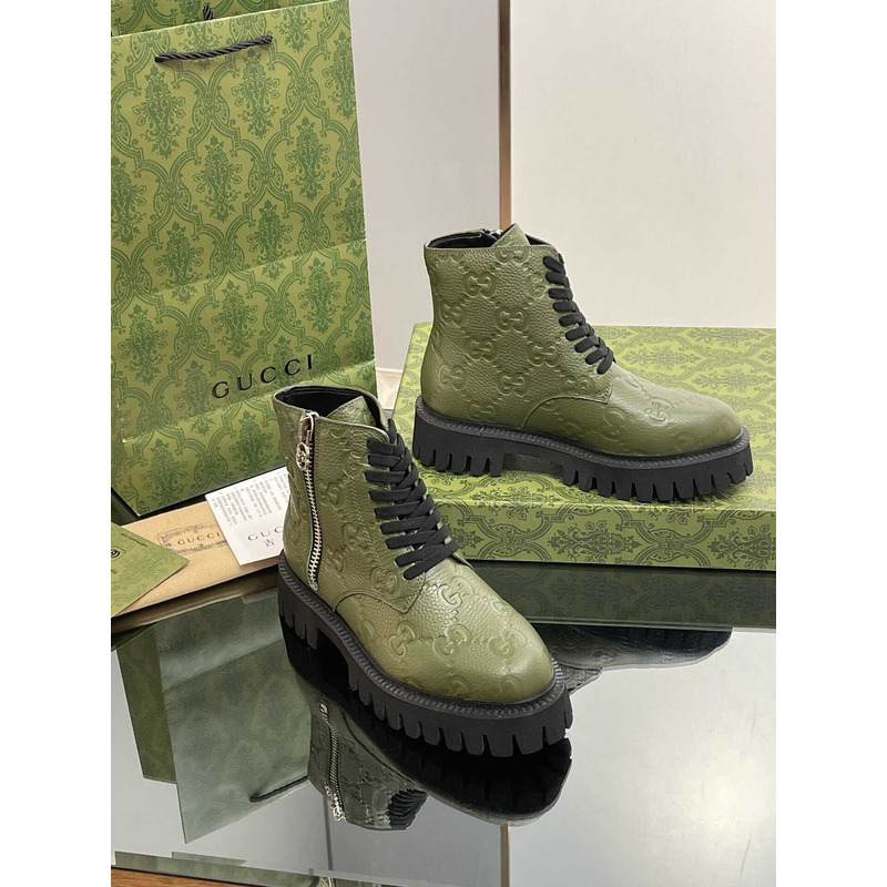 G*u*i women\''s gg leather boots green