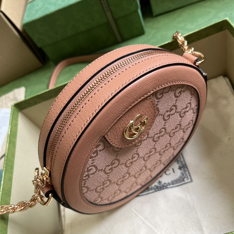 G*u*i gg ophidia round shoulder bag pink