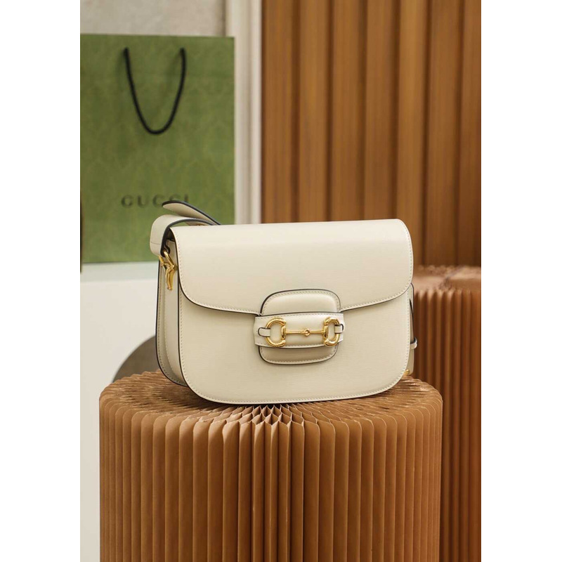 G*u*i horsebit 1955 series shoulder bag white