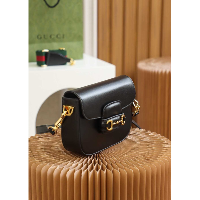 G*u*i horsebit 1955 series mini bag (with detachable shoulder strap) black