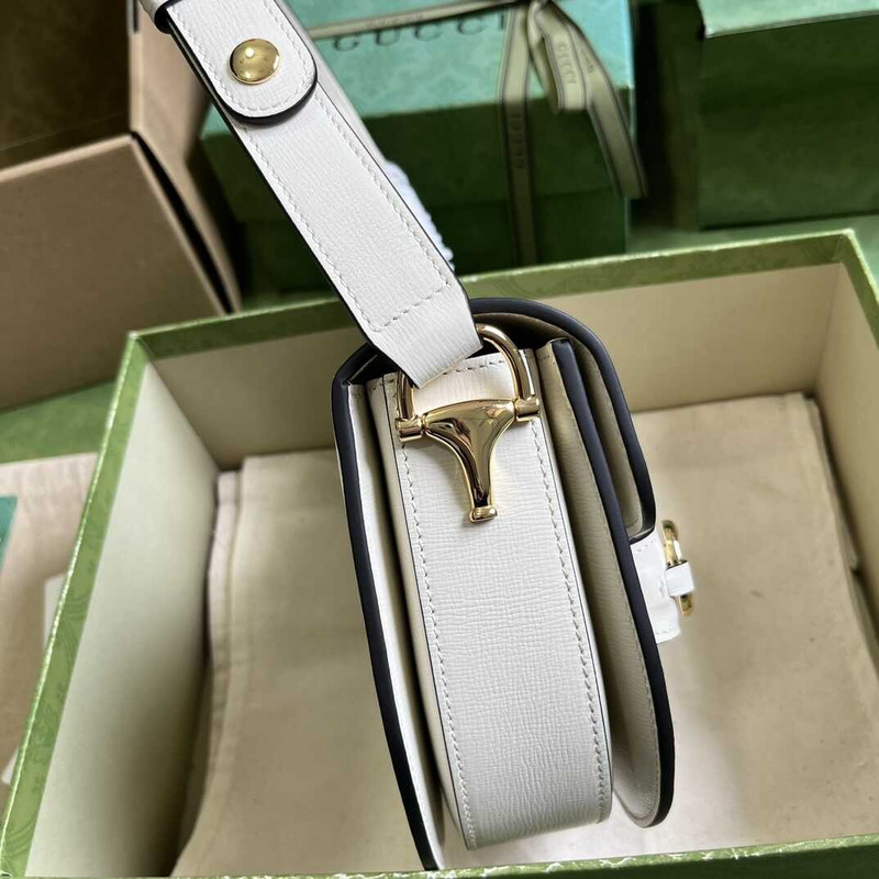 G*u*i horsebit 1955 belt bag white