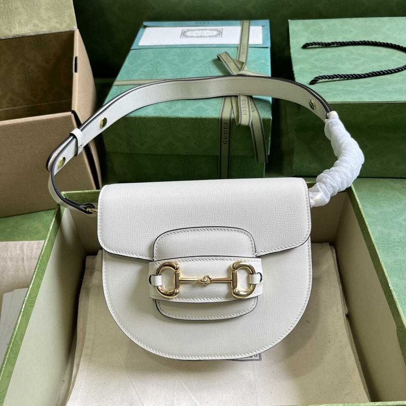 G*u*i horsebit 1955 belt bag white